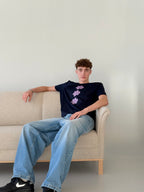 BLOMSTEN TEE - NAVY BLUE