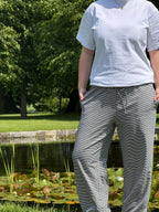 Striped pants - Sort