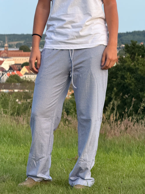 Striped pants - Blå