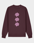 BLOMSTEN SWEATER - BORDEAUXRØD