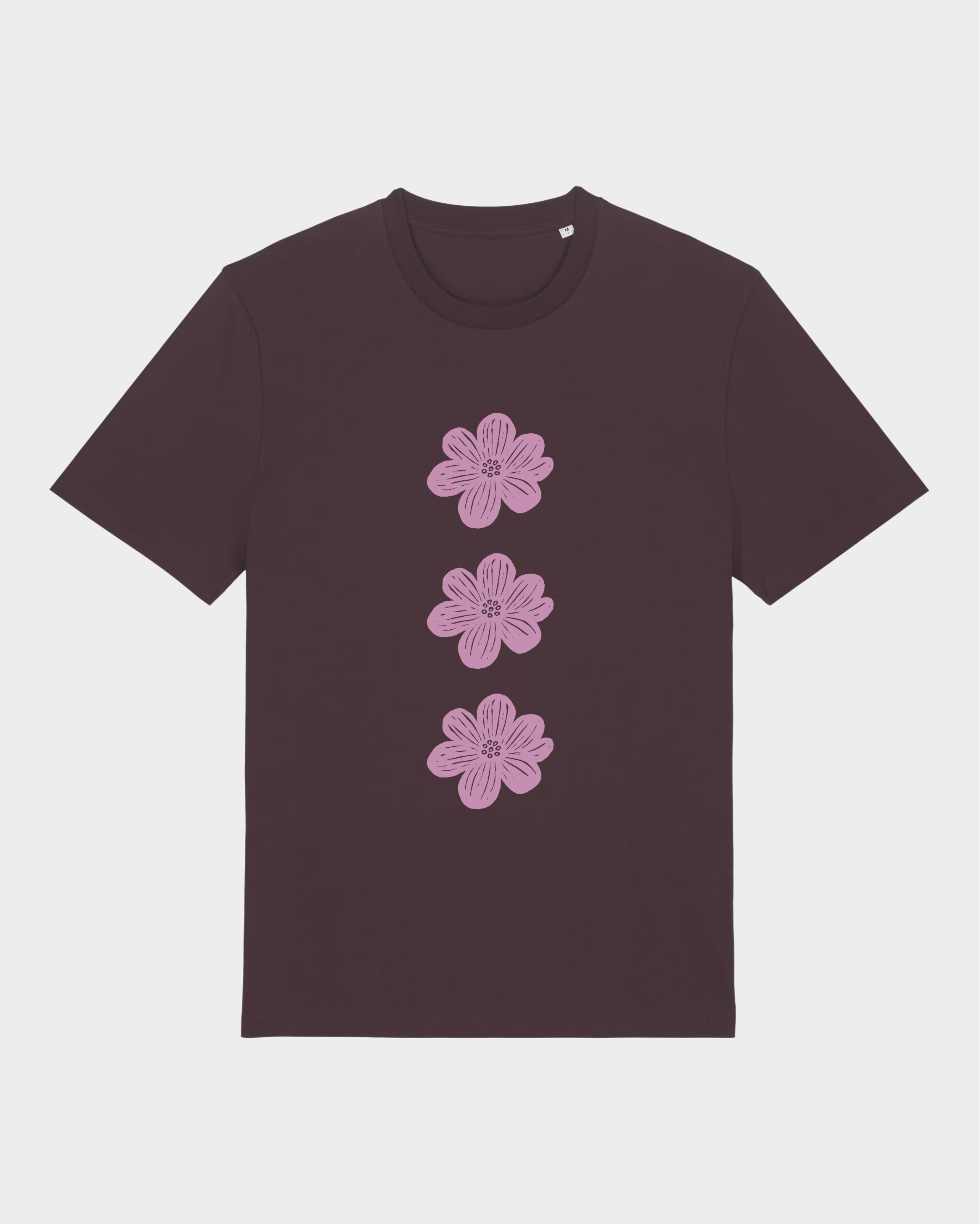 BLOMSTEN TEE - BORDEAUX RED