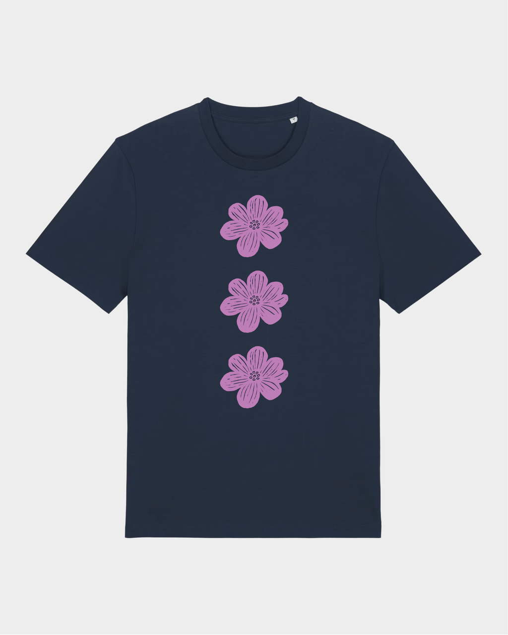 BLOMSTEN TEE - NAVY BLUE